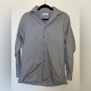 Calvin Klein striped casual button down shirt, size 15 32/33